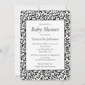 Weißer schwarzer Leopard Einladung (Vorderseite)