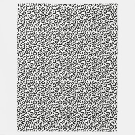 Weißer schwarzer Leopard     Fleecedecke
