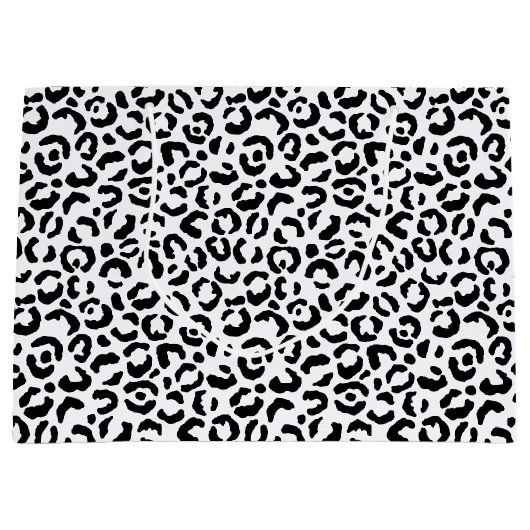 Weißer schwarzer Leopard       Große Geschenktüte (Vorderseite)