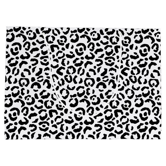 Weißer schwarzer Leopard       Große Geschenktüte (Rückseite)