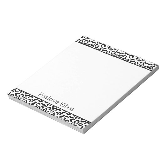 Weißer schwarzer Leopard Notizblock (Rotiert)