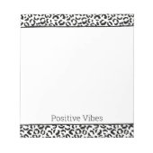 Weißer schwarzer Leopard Notizblock (Vorderseite)