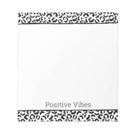 Weißer schwarzer Leopard Notizblock