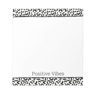 Weißer schwarzer Leopard Notizblock