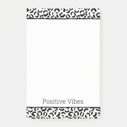 Weißer schwarzer Leopard    Post-it Klebezettel (Vorderseite)