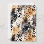 Weißer Schwarzer Leopard-Tier Geburtstag Einladung (Rückseite)