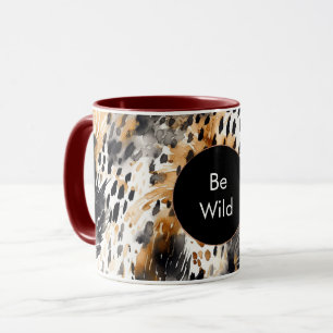 Weißer Schwarzer Leopard-Tier Geburtstag Tasse