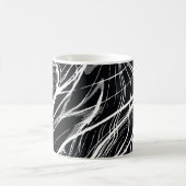 Weißer schwarzer Marmor: Abstrakt Vintag Kaffeetasse (Mittel)