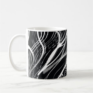 Weißer schwarzer Marmor: Abstrakt Vintag Kaffeetasse