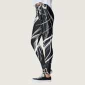 Weißer schwarzer Marmor: Abstrakt Vintag Leggings (Links)