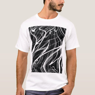 Weißer schwarzer Marmor: Abstrakt Vintage T-Shirt