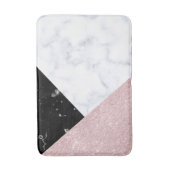 Weißer schwarzer Marmor des eleganten Badematte (Vorderseite Vertikal)