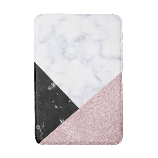 Weißer schwarzer Marmor des eleganten Badematte (Vorderseite Vertikal)