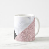 Weißer schwarzer Marmor des eleganten Kaffeetasse (VorderseiteRechts)