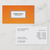 Weißer schwarzer Rahmen / Textilabdruck Visitenkarte (Vorne/Hinten)