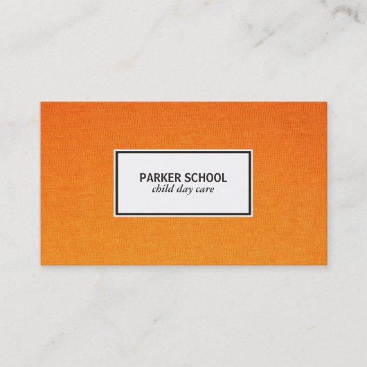 Weißer schwarzer Rahmen / Textilabdruck Visitenkarte (Vorderseite)