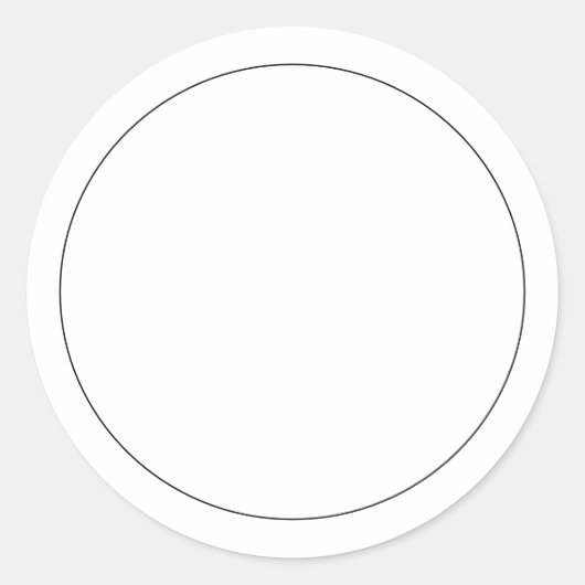 Weißer schwarzer Rand, einfach Runder Aufkleber (Vorderseite)