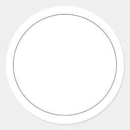 Weißer schwarzer Rand, einfach Runder Aufkleber