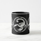 Weißer Schwarzer Skorpion Astrologie Zodiac Sign S Tasse (Zentrum)