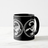 Weißer Schwarzer Skorpion Astrologie Zodiac Sign S Tasse (VorderseiteRechts)