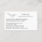 Weißer Schwarzer Tiefpolster-Aquarium Visitenkarte (Rückseite)