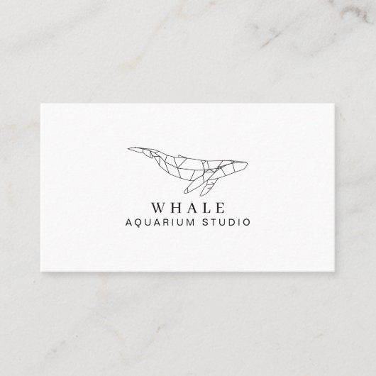 Weißer Schwarzer Tiefpolster-Aquarium Visitenkarte (Vorderseite)