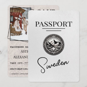 Weißer Schweden Reisepass Save The Date