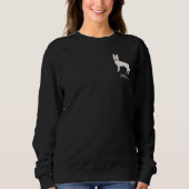 Weißer Schweizer Hirte GSD mit individuellem Text Sweatshirt (Vorderseite)