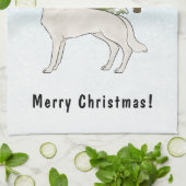 Weißer Schweizer Hirte Weißer GSD Dog Winterwald Geschirrtuch (Gefaltet)