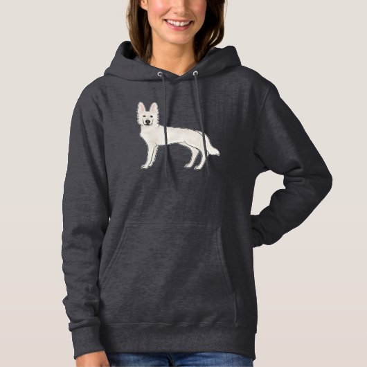 Weißer Schweizer Hirte Weißer Hirtenhund Hoodie (Vorderseite)