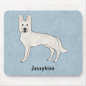 Weißer Schweizer Schäferhund GSD Hund mit dem Name Mousepad (Vorne)