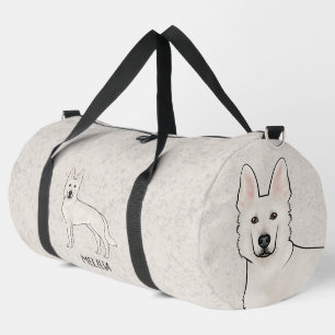 Weisser Schweizer Schäferhund Weißer Deutscher Sch Duffle Bag
