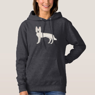 Weisser Schweizer Schäferhund Weißer Deutscher Sch Hoodie