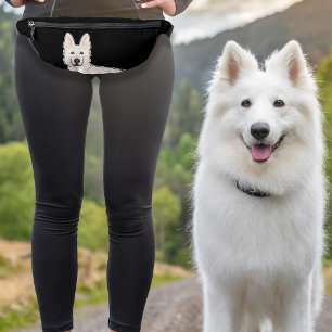 Weisser Schweizer Schäferhund Weißer GSD Hundekopf Bauchtasche