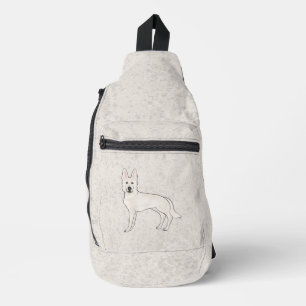 Weisser Schweizer Schäferhund Weißer GSD Süßer Car Crossbody Bag