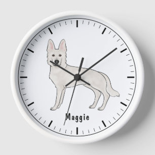 Weisser Schweizer Schäferhund Weißer GSD Süßer Hun Uhr