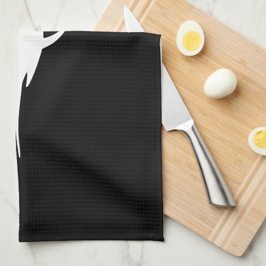 Weißer Schwertfisch Geschirrtuch (Viertel Falte)