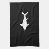 Weißer Schwertfisch Geschirrtuch (Vertikal)