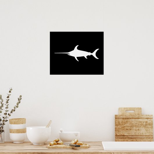 Weißer Schwertfisch Poster (Küche)