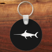 Weißer Schwertfisch Schlüsselanhänger (Vorderseite)