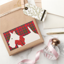 Weißer Scottish Terrier Tartan 