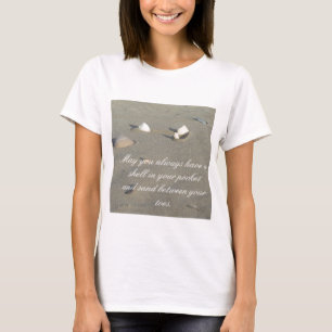 Weißer Seashell-T - Shirt