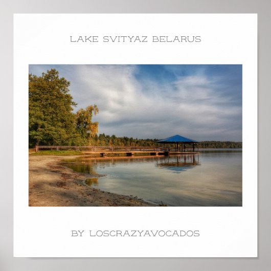 Weißer See Svityaz Landschaftsbild Poster (Vorne)