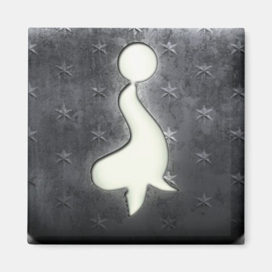 Weißer Seelöwe Magnet (Vorne)