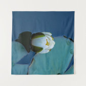 Weißer Seerosen im Teich, Naturfotografie Wandteppich (Vorderseite (Horizontal))