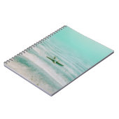 Weißer Seestern auf Sand unter Wasser am Morgen Notizblock (Linke Seite)