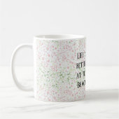 Weißer Seesternkuchen Rosa Grüne Konfetti Kaffeetasse (Links)