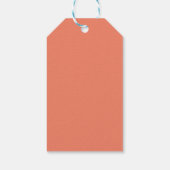 Weißer Seeteufel Muster Lachs Rosa Orange Cool Geschenkanhänger (Rückseite)