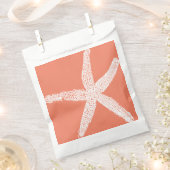 Weißer Seeteufel Muster Lachs Rosa Orange Cool Geschenktütchen (Ausgeschnitten)