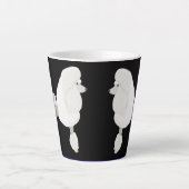 Weißer Show-Pudel Milchtasse (Vorderseite)